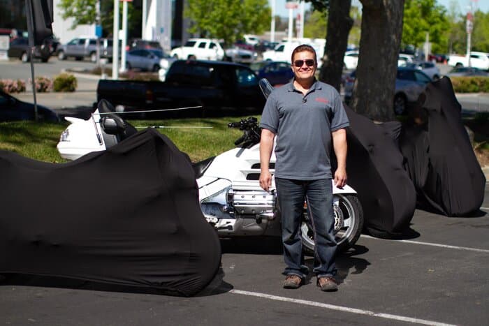 CarCovers.com Black Satin Shield Motorcycle Covers