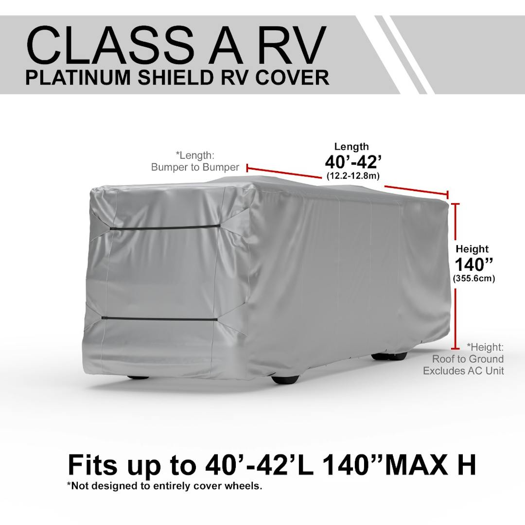 Platinum Shield Class A RV Cover - Extra Tall (Fits 40' To 42' Long)
