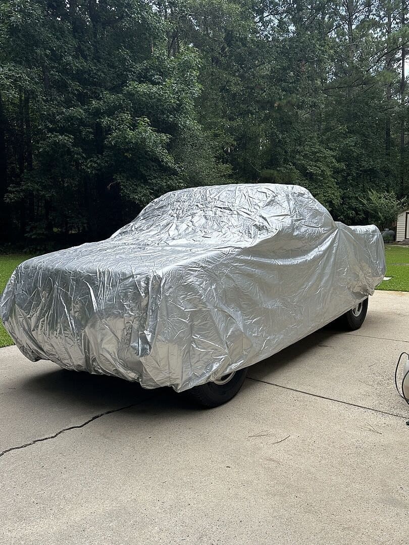 CarCovers customer photo: Ed K.'s vehicle under its cover