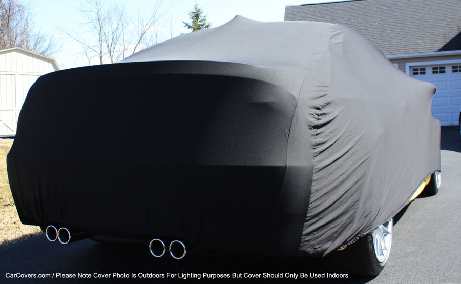 Satin Stretch Shield Black Indoor SUV Cover